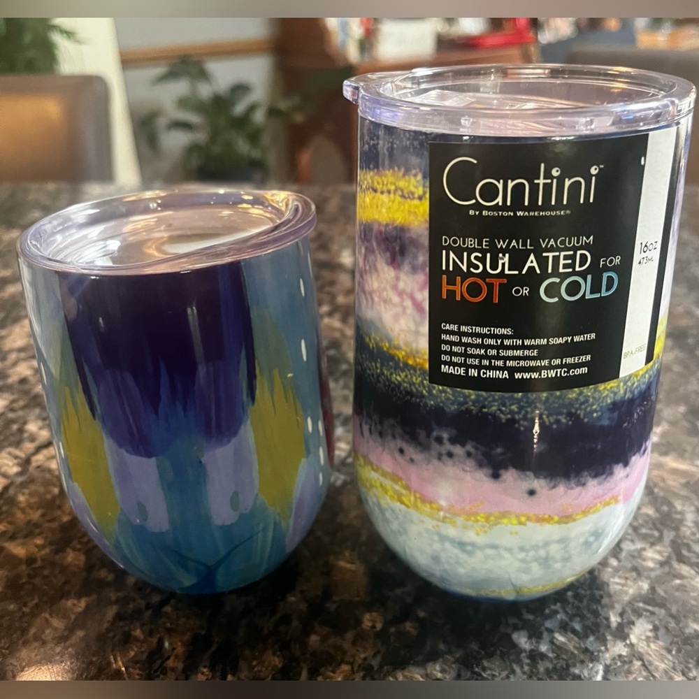 Two Cantini Cups with Lids